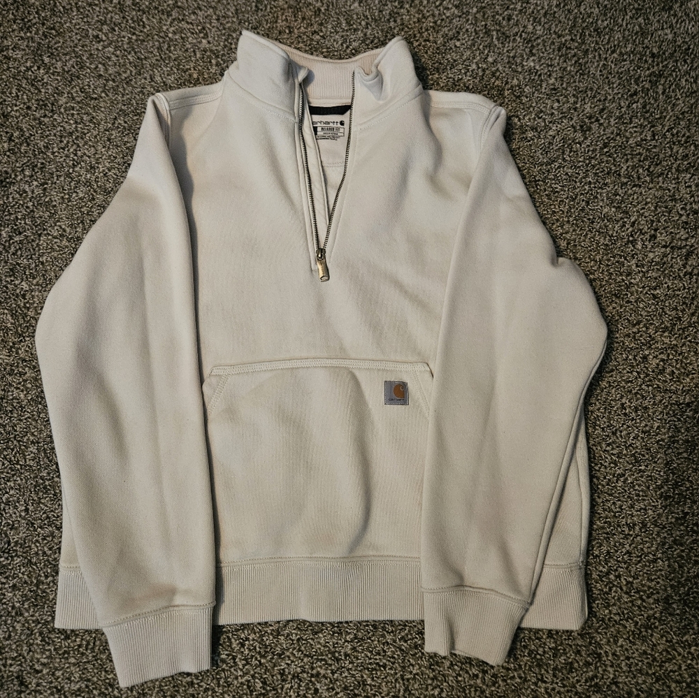 Carhartt Women's Cream Zip-Up Sweater XL